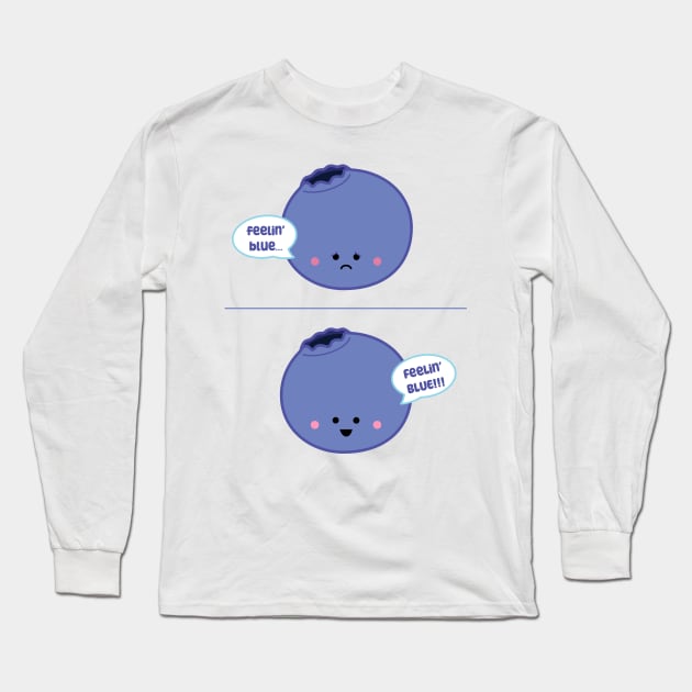 Feelin' Blue (blueberry) | by queenie's cards Long Sleeve T-Shirt by queenie's cards